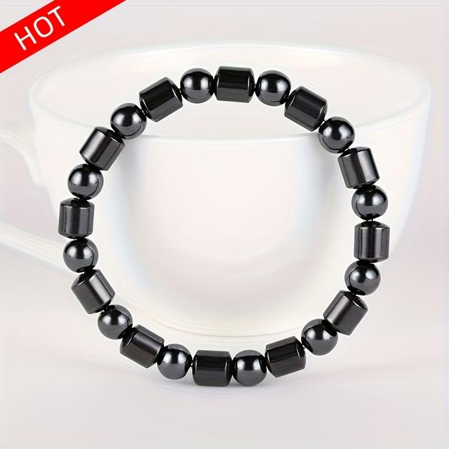 TEMU 【カップルに最適】8mm磁石ブレスレット付き手作りジュエリー