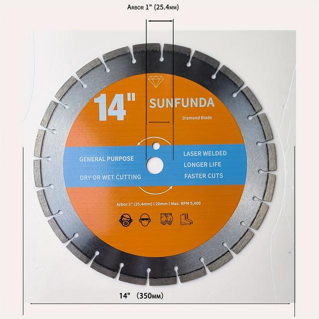 TEMU 12/14 Zoll Universal Diamant Sägeblatt für Laserschweißen