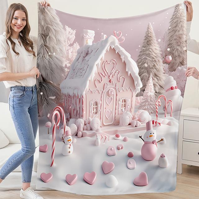 TEMU Gemütliche Weihnachtsbaum & Wurfdecke - Superweiches Fleece, für Bett, und Heimdekoration - Ideales Weihnachtsgeschenk, Weihnachtsdekoration