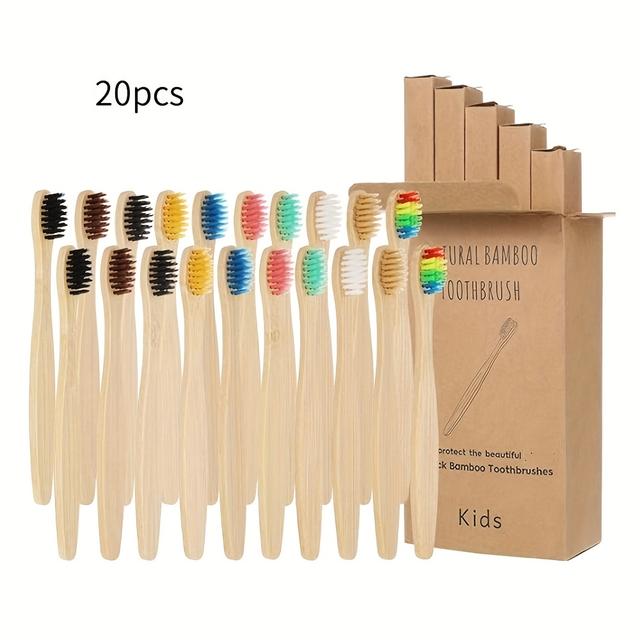 TEMU Großpackung mit 20 Zahnbürsten, manuelle Bürsten geeignet für Kinder ab 3 Jahren, in verschiedenen Farben für die Mundhygiene erhältlich