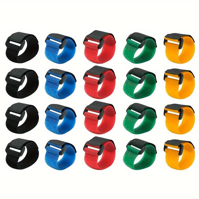 TEMU 20pcs Fishing Rod Belt Stretchy Straps & Tackle Ties, Elastic Fishing Rod Holder Strap Angler's Accessory For Organizing And Protecting Fishing Rods Fit For Casting/spinning/fly Rods