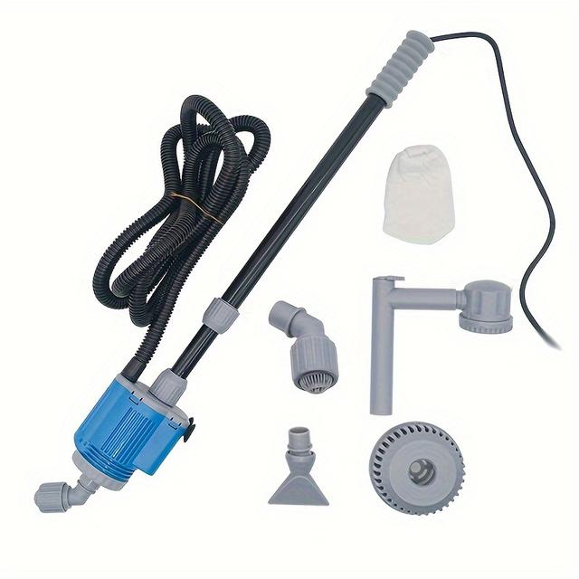 TEMU Pompa do wymiany wody w akwarium 28W, elektryczne narzędzie do czyszczenia zbiornika ryb, odkurzacz do wody, czyścik żwiru, siphonowa pompa filtracyjna