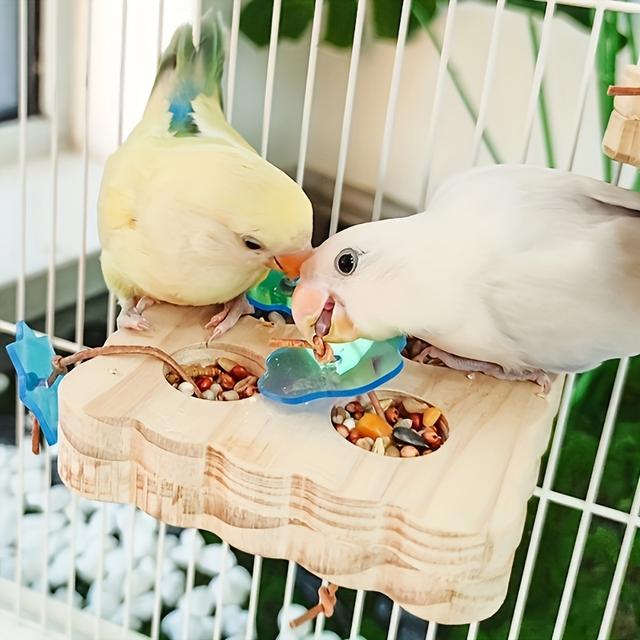 TEMU Station For Parrots To Search For Food, Create Toys For Pets, Educational Toys For Chewing While Standing, Toys For Cockatiels