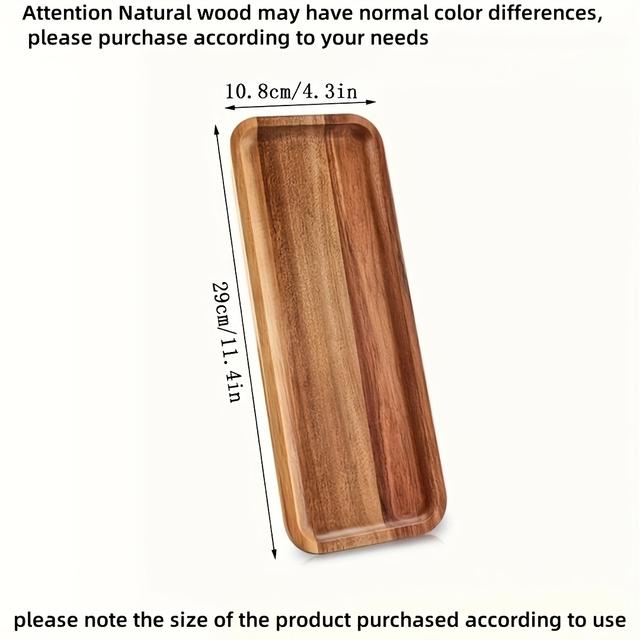 TEMU Plateau de Service en Bois Polyvalent - Parfait pour , , l' et le Rangement de Bijoux, les Fruits, , le et le Dîner - Design à Rayures, Idéal pour , , l'Utilisation en Restaurant