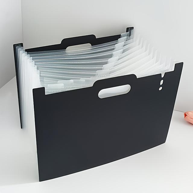 TEMU 1pc Morandi Color Desktop Vertical Accordion Bag Pp Material Can Hold 2000 Sheets Of Paper When , Portable File Archive Suitable For Schools, Offices Gatherings