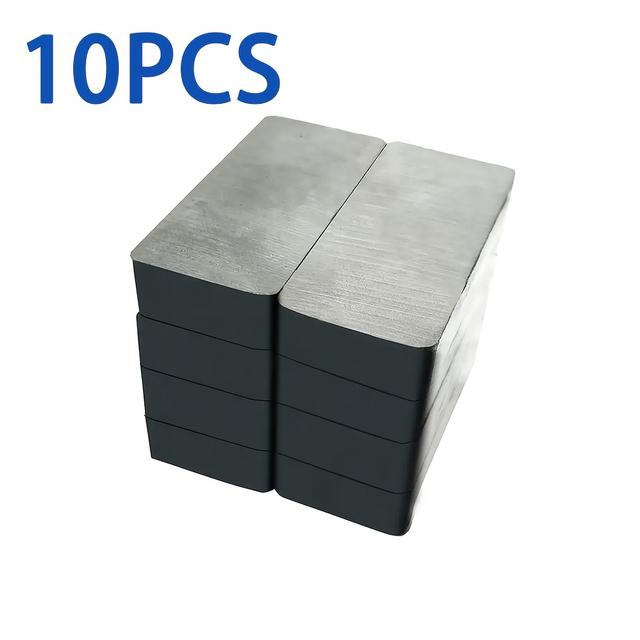 TEMU 10 Piezas de Imanes de Ferrita Cuadrados 48x22x10mm, Imanes de Ferrita Duros para Gabinetes de Almacenamiento e
