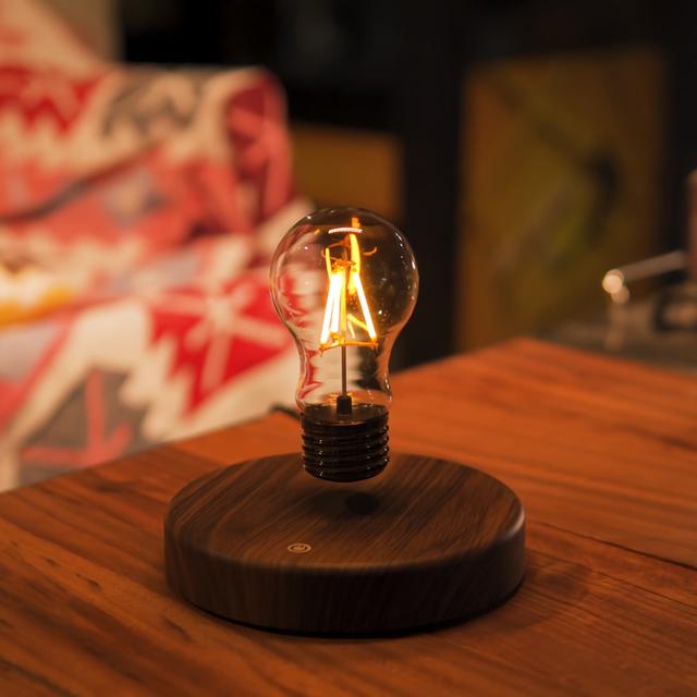 TEMU Magnetic Levitation Light Bulb Warm Yellow Led Night Control Unique Christmas New Year Birthday Gift For Living Room Bedroom Office Home Decoration, Best For Christmas