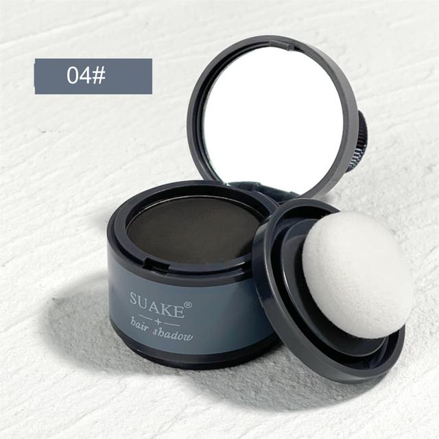 TEMU بودرة خط الشعر الأسود المقاومة للماء والعرق لثنيات الشعر الكثيفة، الصدغ وجبهة الوجه، أداة إعادة ملء الشعر