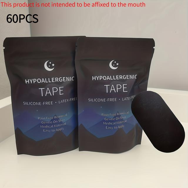 TEMU 30pcs/60pcs Nose Patches- No Residue, Easy To Remove, Durable Adhesive, Sports Tape, For Sports Enthusiasts, Lightweight Design, This Product Is Not Intended To Be Affixed To The Mouth