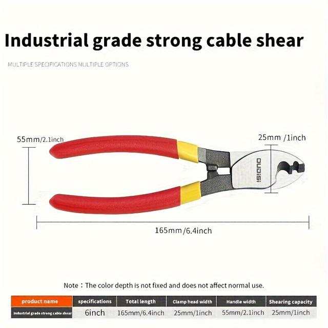 TEMU 1pc Multifunctional Cable Cutter, Non-slip And Durable Wire Stripping Pliers, Cable Pliers Wire Stripping Pliers Electrician Knife Multifunctional Cable Pliers Wire Cable Pliers