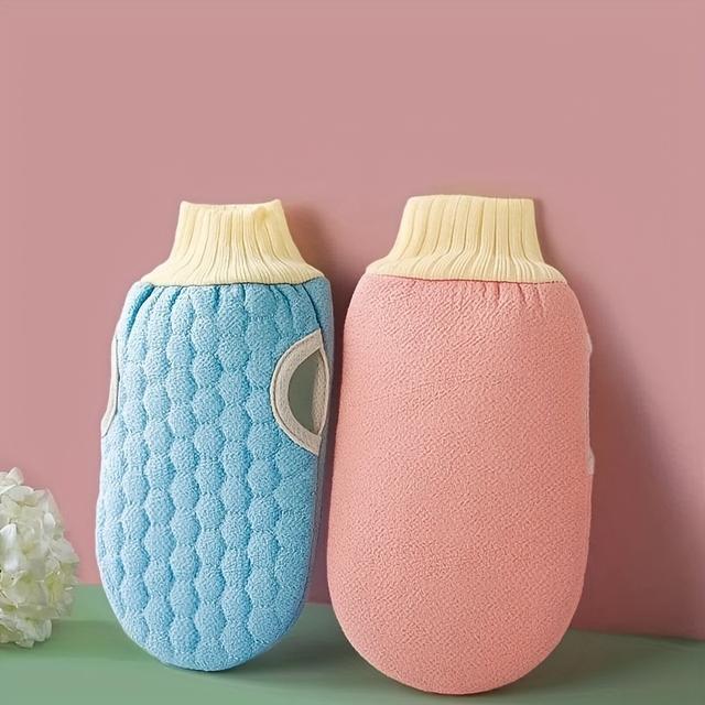 TEMU 2pcs Bathing Gloves, Exfoliating Scrub Brush For Shower And Massage, Comfortable Cleansing Towel