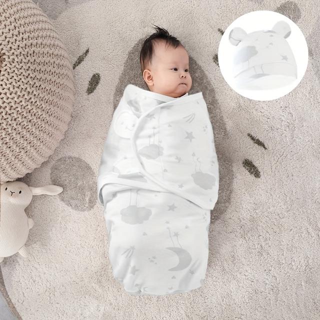 TEMU 2 stuks Nieuwgeboren Inbakerdoek - Stevige Wikkelgevoel, Medium Maat, Geschikt voor 0-6 Maanden - Babyproduct, Perfect voor Baby Shower Cadeaus