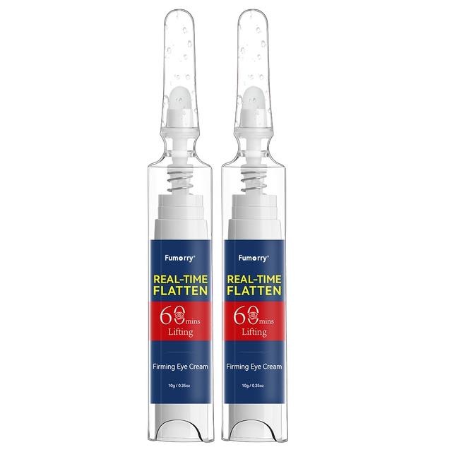 TEMU 2pcs Real-time Flatten Firming Eye Cream, Quick Firming Eye, 10g - With , Caramel & Hyaluronic Acid, Smoothing, Firming And Lifting Eye Skin, Used Day And Night