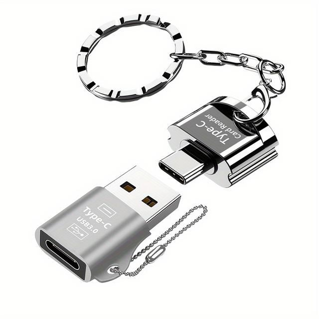 TEMU 2 шт. USB C до USB3.0 OTG адаптер з USB3.1 Type C до Micro-SD TF кардрідера для iPhone 16 15 шт. ноутбуків Samsung Xiaomi Huawei OPPO Vivo