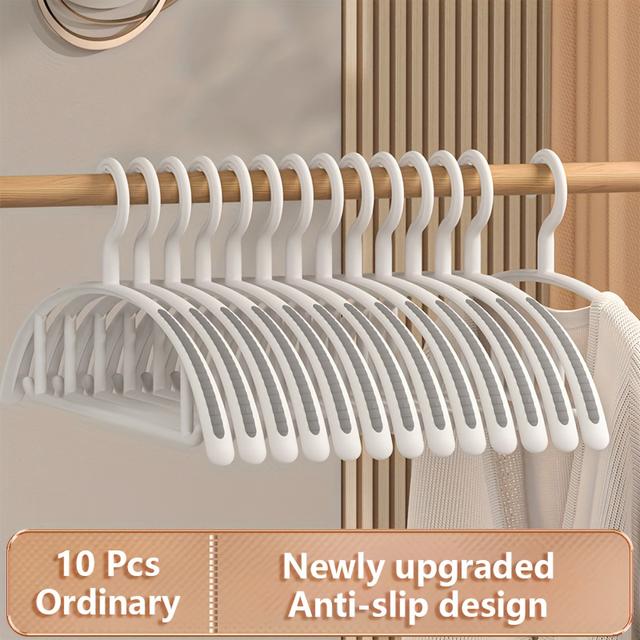 TEMU 10 Hangers That Marks - Shape, Prevent Slipping, And Have No Shoulder - Ideal For Hanging And Organizing Garments In Your Wardrobe