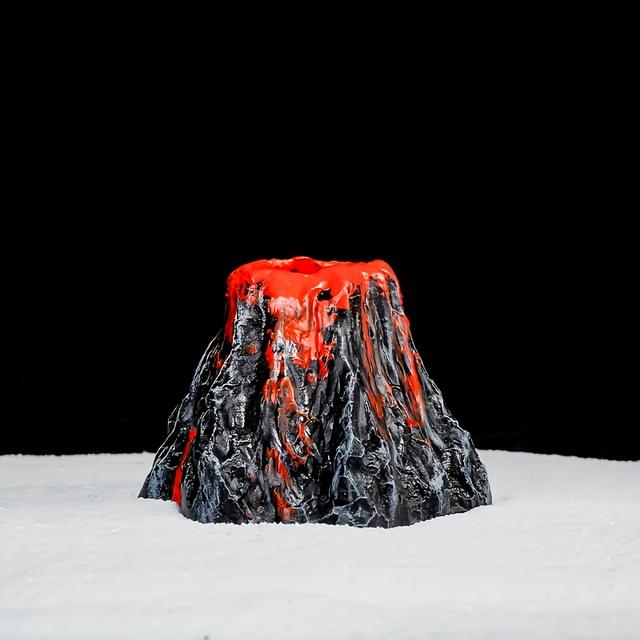 TEMU 1 szt. Dekoracja Wulkaniczna - Realistyczna Ozdoba Wulkanu, Sztuczna Góra z Żywicy do Dekoracji Akwarium, Krajobraz Może Być Wyposażony w Pompę Tlenową, Domowe Rękodzieło