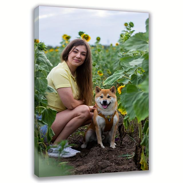 TEMU Personalized Framed Canvas Prints With Your Photos Canvas Poster Customized Wall Art Custom Canvas Pictures For Pet/family Gifts For Mom