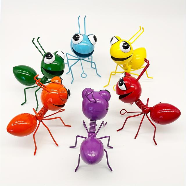TEMU Garden Decor For Outside Metal Yard Art 6 Pcs Cute Ants Wall Decorations Lawn Ornaments