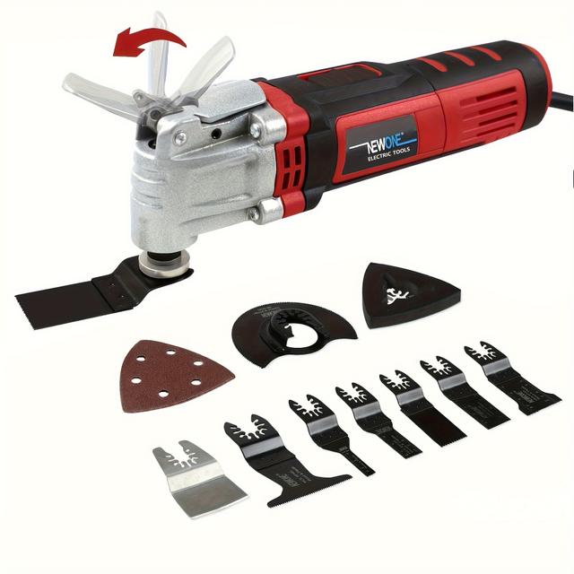 TEMU Corded Oscillating Multifunctional Tool With Saw Blade Accessories, 3.5 Amp Oscillating Multi Tool With 4° Angle, 6 Variable , Quick Blade Change, For Cutting Wood, Drywall, Nails, , And Sanding