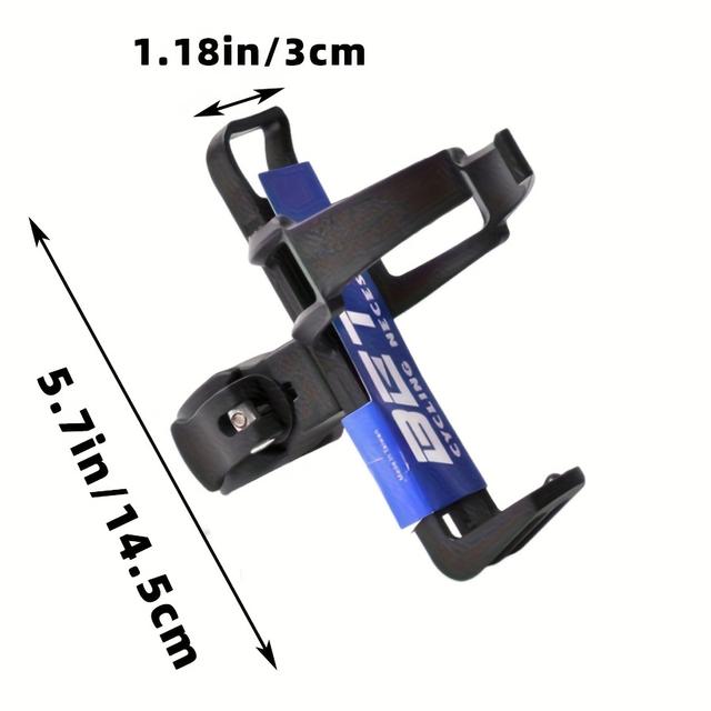 TEMU 1-pack Bicycle Quick-release Water Bottle Holder - Durable Pc Material, Mixed Colors, Universal Fit For Most Bikes, & Installation For Cycling, Commuting, Mountain/road Biking