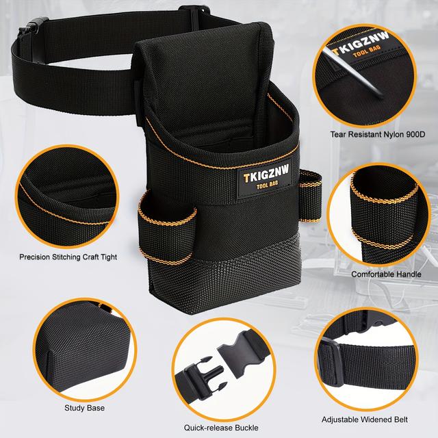 TEMU Tkigznw Electrician Tool Pouch, Designed For Professional Electricians And Maintenance Repair Technicians
