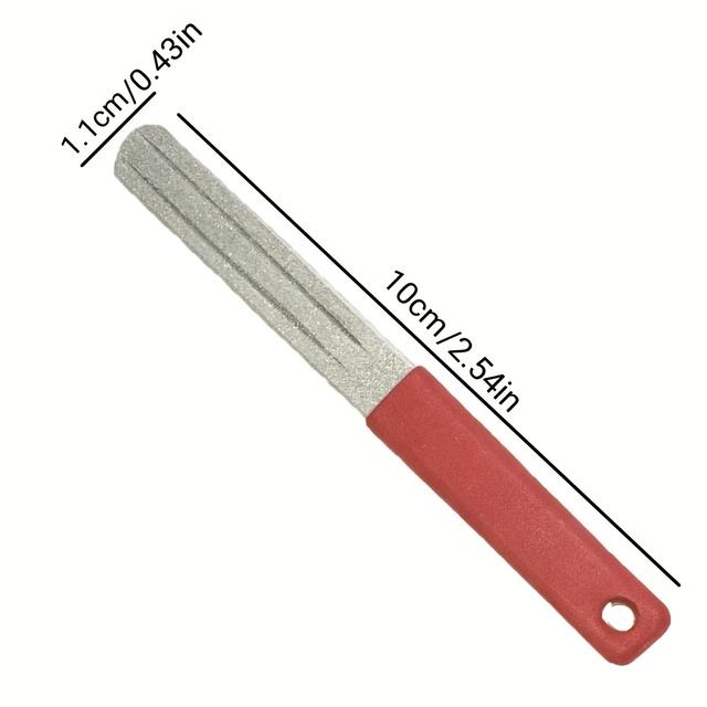 TEMU Double-sided Diamond File, Portable Fishing Hook Sharpener, Fine/medium Grit, Suitable For Fish Hook Sharpening, Portable Knife Sharpener, Mini Diamond Sharpening Tool