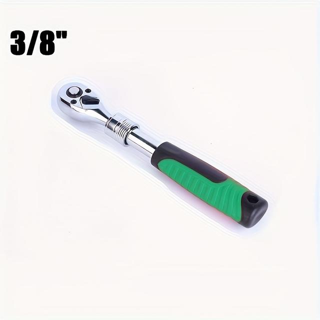 TEMU 1 llave de carraca extensible de 72 dientes – Duradera, multi-tamaño, con conector rápido, ergonómica para reparación de automóviles y