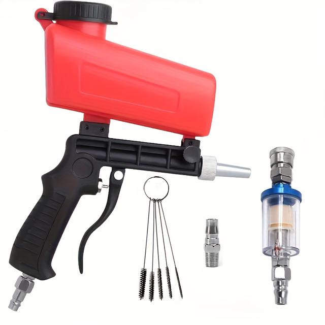 TEMU Aire comprimido portátil para pulverización con una presión de 90 Psi, ideal para eliminar y pulir superficies