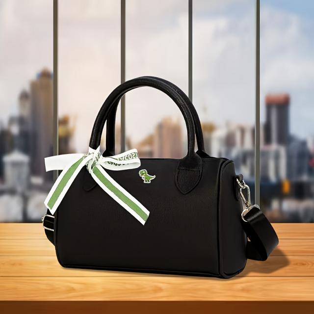 TEMU Large Tote Bag For Women In French Style | Basic Solid-color Commuter Handbag, Available In Random Colors 95019