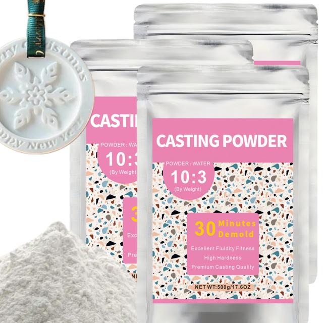 TEMU 1500g Poudre de haute pureté - Auto-nivelante, durcissement rapide pour bijoux DIY - facile à mélanger, pas besoin d'électricité - Idéal pour moules de résine, artisanat et artistiques