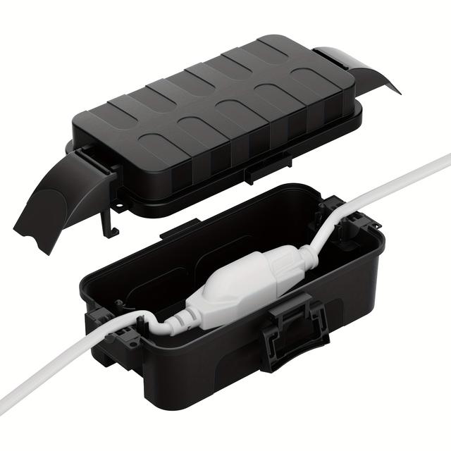 TEMU Kleiner Stromverteiler (Innengröße: 15*8.1*4.5 Cm/ 5.9*3.2*1.8 Zoll), Abnehmbare Abschirmabdeckung, Stromverteiler zur Verlängerung von Kabeln, Steckdosschutzbox