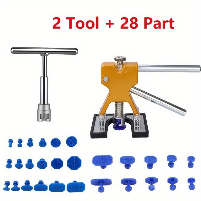 TEMU Paintless Dent Repair Kits 30pcs Car Dent Removal Tools Come With 2 Kinds Of Dent Puller Auto Dent Puller Kit For Car Small Dent Removal