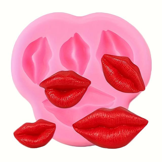 TEMU Silicone Mold In Large And Small Lip Shapes 1pc
