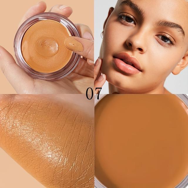 TEMU Base de Maquillaje Cobertura Total para de Piel Oscuros - Acabado Mate, , Fuerte Cubrimiento, Hidratante, Control de Grasa, Poros, No Grasa, Aplicación Sin Grumos