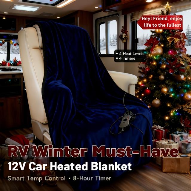 TEMU 1pc Of Winter Car Heating Blankets, 12v Portable Travel , Suitable For Cars, Trucks, Suvs, And Rvs. Electric Heating Mats, Vehicle Warming Solutions, Travel , Easy-to-use Heaters, Travel-, Heat