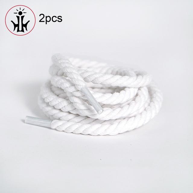 TEMU Pair Of Shoelaces 0.6cm Twist Rope Shoelaces Beige Black Blue Yellow