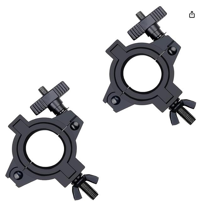 TEMU Stage Lighting Truss Clamp, Heavy-duty Mounting Hook Suitable For Dj Lights, Lighting O-clamp Fits 3 Pipe Diameters: 25mm/1 Inch, 38mm/1.5 Inches, 50mm/2 Inches, In Packs Of 2 Or 4 In Black