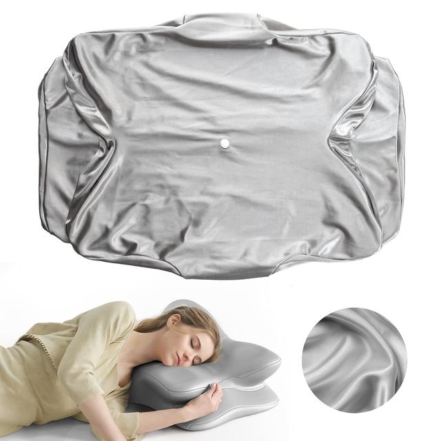 TEMU 1 a , morbida e , adatta per cuscino con scanalatura a , chiusura con cerniera liscia, lavabile in lavatrice - Grigio (Cuscino non ) - 24.8X16.7Inch