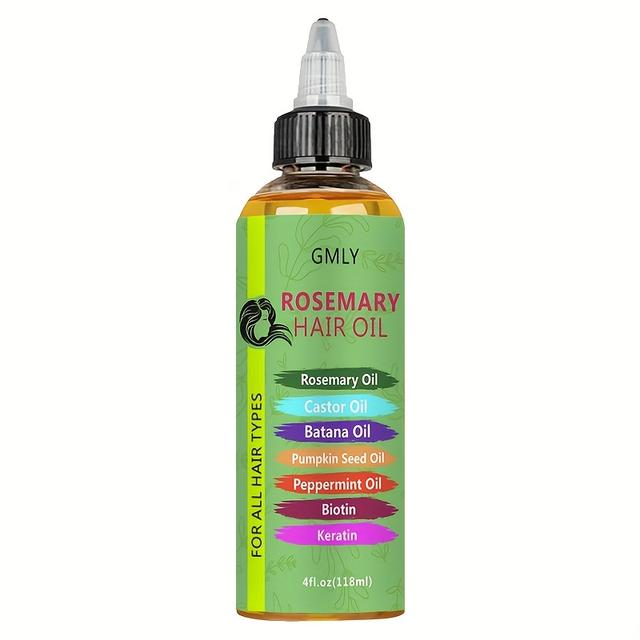 TEMU [customer ]118ml , Hair Oil, With Castor Oil, Batana Oil, Keratin, Biotin, Pumpkin Seed Oil, Peppermint Oil, Moisturizing, Damaged Hair, Strengthen Hair, Revitalizes , Suitable For All Hair Types