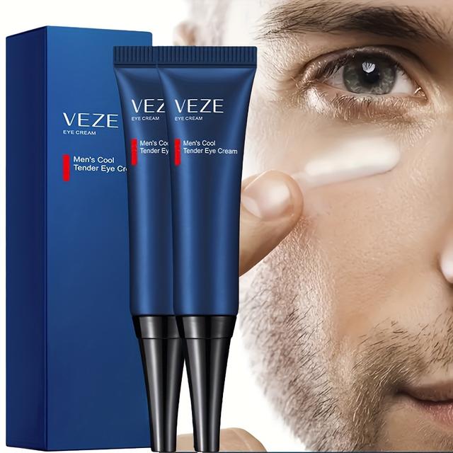 TEMU 2pcs Veze Men's Eye Cream, Unscented, Types, Moisturizing With Glycerin & Vitamin E, Firming Periocular Area, Reducing Dullness, Nourishing Eye Skin Care, Alcohol-free, Plant-based Squalane