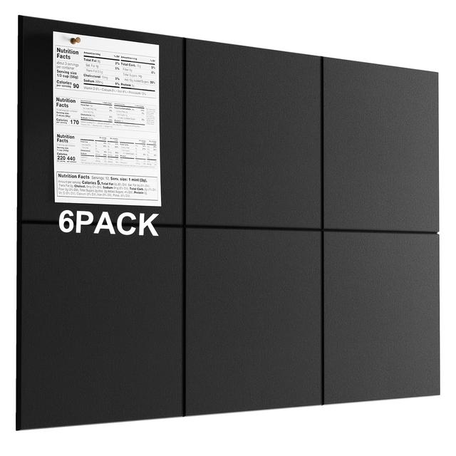 TEMU Alternativa Versátil y Grande al Tablero de Corcho, 36"x24", 6 Azulejos de Pared de Fieltro - para Decoración de Oficina y Dormitorio, Tableros de Anuncios y Visión con Capacidad para Chinchetas