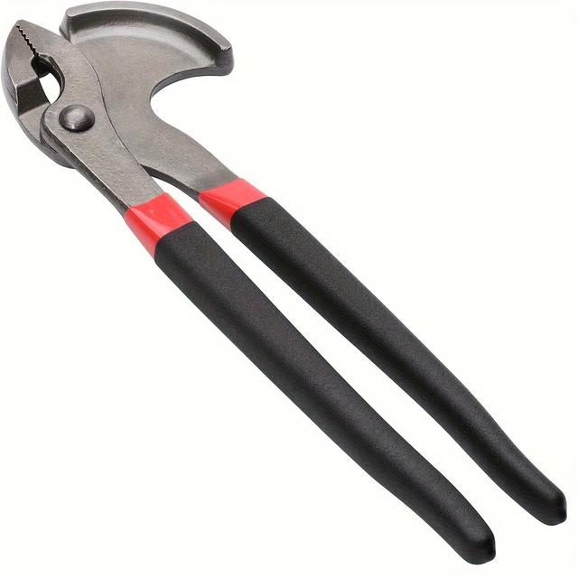 TEMU 1pc 헤비 듀티 주물 손톱 풀러 플라이어 - 11인치 스테이플 및 손톱 제거용 다기능 도구, 목수 및 기계공을 위한 인체공학적 손 도구