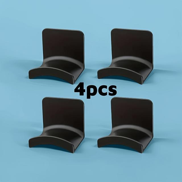 TEMU 4pcs Set Of Wall-mounted Headphone Holders That Do Not Drilling, Under-desk Support For Headsets, Hooks For Hanging, And Gaming Headphone Stands, Utility Hooks