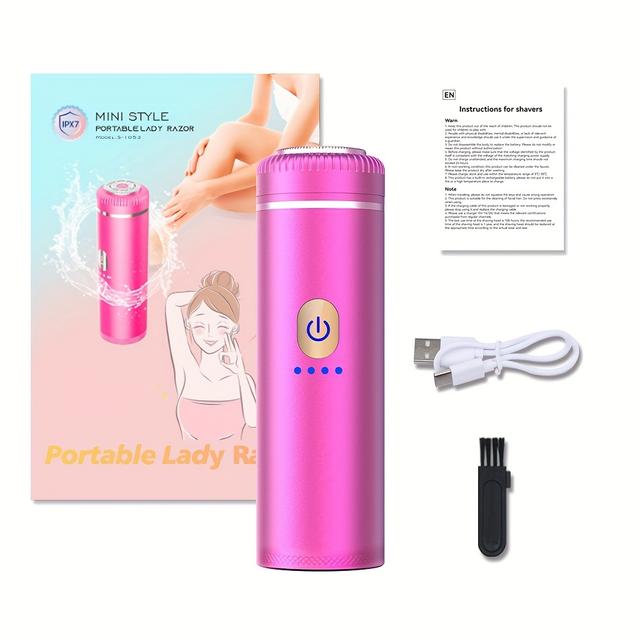 TEMU Mini Depiladora para Mujer, Afeitadora Recargable USB para Axilas y Piernas.
