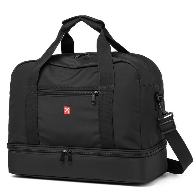 TEMU Multifunktionell Resväska med Stor Kapacitet och - och Våtfack - Lättviktig Resväska i Polyestertyg, Avtagbar Axelrem, för Weekendresor och Övernattningar