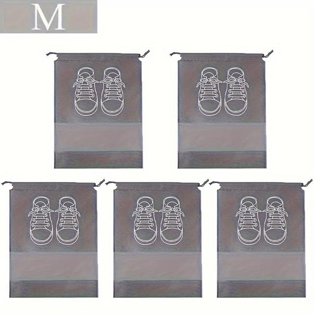 TEMU 5-teilige Ultra-leichte Schuhaufbewahrungstaschen – Schuhbeutel – Reiseorganizer & platzsparende Haushaltslösungen – Reiseaufbewahrungstasche