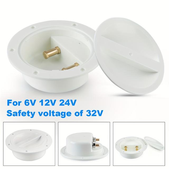 TEMU 전기 혼합 낚시 전원 공급기 베이스 해양 보트 박스 릴, 바다 낚시용 화이트 점선, 배터리 없음