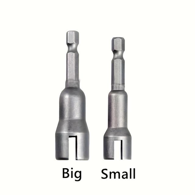 TEMU 2pcs Set Of Slotted Bolt Socket Wrenches, 15mm+18mm Shaped Screwdriver Sockets, Hex Handle Hole Sockets