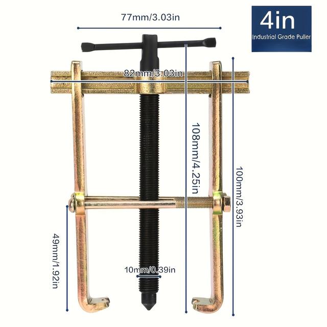 TEMU 1pc Durable Carbon Steel Bearing Puller Tool - Dual-jaw Grip For Easy Removal, Wear & Shock Resistant