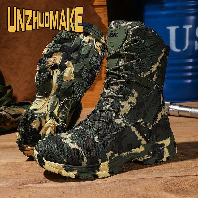TEMU [sneakers] Men's Camouflage Outdoor Camping, Hiking, And Hunting Shoes